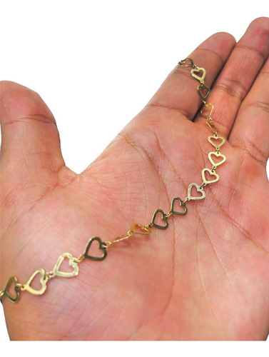 Pulsera Corazones Oro 10k + Obsequio