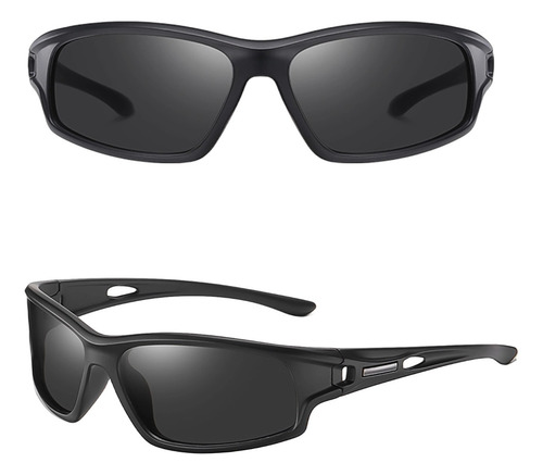 Lentes De Sol Polarizados Con Protección Uv400 P/hombre 2 Pz Color Azul/negro