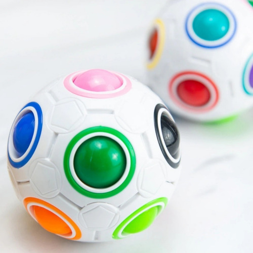 Imagem 6 de 7 de Quebra-cabeça Bola Arco Iris Mágico Anti Estresse Autista