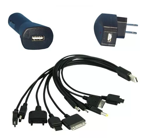 Multicargador Universal de Auto y Pared USB Tipo Pulpo