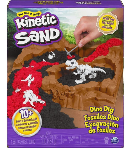 Kinetic Sand Set De Excavación De Dinosaurios Con Accesorios