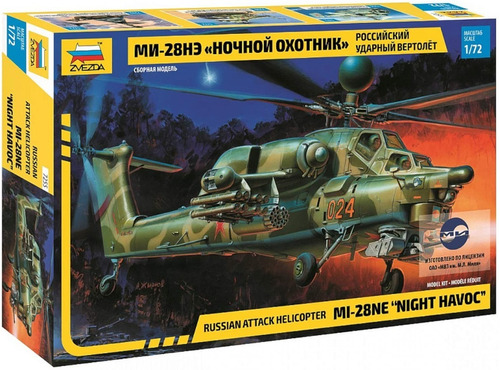 Mi-28ne  Night Havoc  Attack Heli  By Zvezda # 7255   1/72