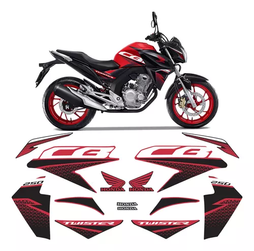 Adesivos Faixa Tanque Moto Honda Twister Cbx 250 2008 Prata