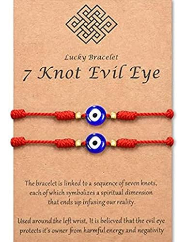 Viujuh Pulseras Con Dijes De Mal De Ojo De Kabbalah De 7 Nud