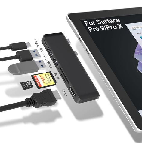 Estación De Acoplamiento Surface Pro 9 Hub Multipuerto 6 En