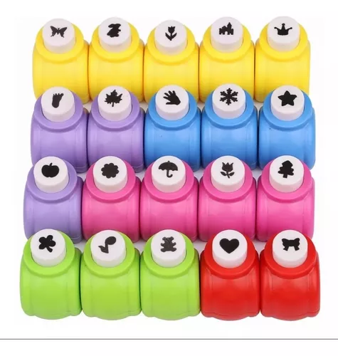20 Pzs Mini Perforadora De Papel Figuras Navidad Diferentes Color  Multicolor