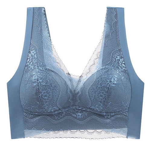 Sujetador Tipo Bandeau Sin Alambre De Encaje Para Mujer, 4 P