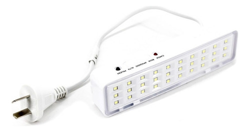 Luz Emergencia 30 Leds Batería Recargable A 220v Blanco