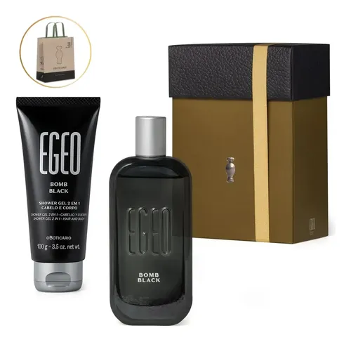 Egeo Bomb Black Kit Presente (2 Itens) O Boticário 90ml