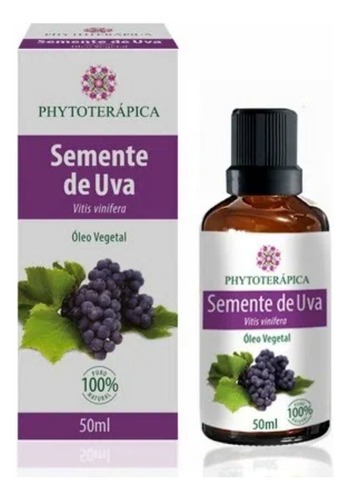  Óleo Vegetal De Semente De Uva 50ml Orgânico 100% Natural