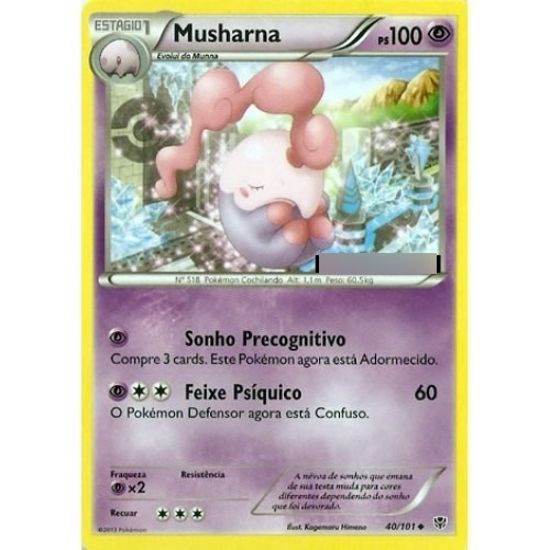 Musharna - Psíquico Incomum 40/101 - Pokemon Card Game