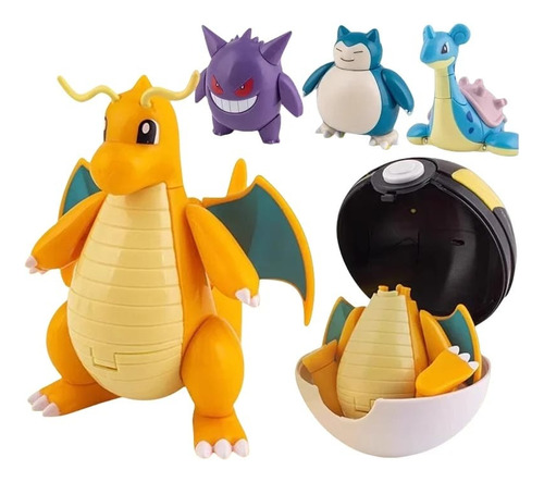 Dragonite Figura Pokemon + Pokebola + Caja Nuevos Diseños