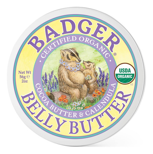 Manteca De Cacao Y Caléndula Belly Butter Badger, 60 Ml, Org