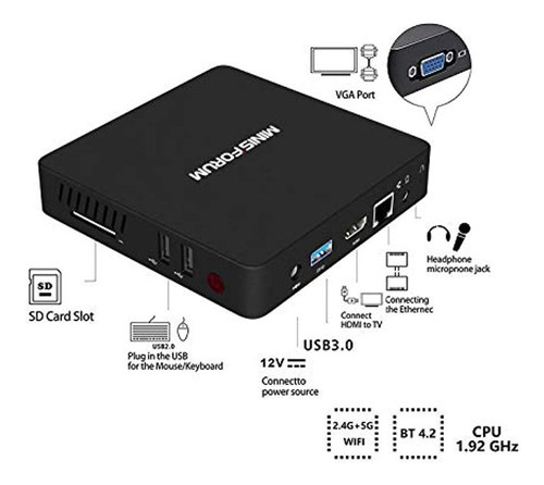 Z83-f Mini Pc Fanless Silent Desktop 4gb Ram, 64gb Emmc Wind