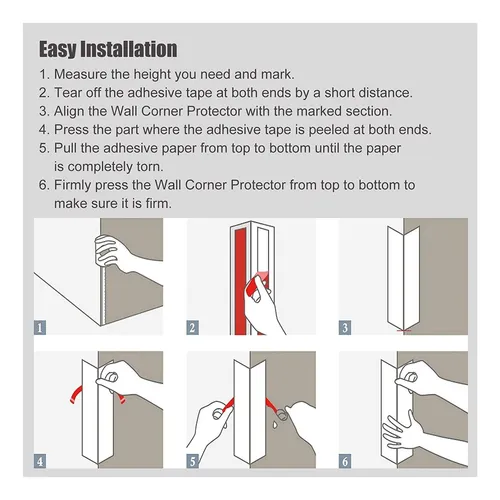 Protector De Esquina De La Pared Apoctsddo, 2 Pcs Authesives