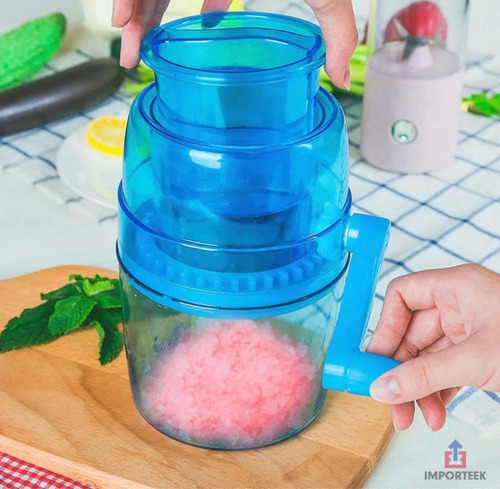 Imagen 6 de 9 de Maquina Trituradora Hielo Manual Raspados Bebidas Portatil