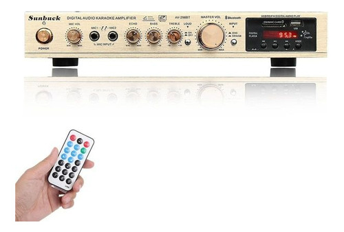 Amplificador De Audio De 5 Canales Con Bluetooth, Dorado