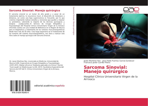 Libro: Sarcoma Sinovial: Manejo Quirúrgico: Hospital Clínico