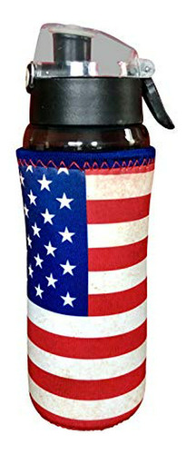 Cubierta Termal Botella Agua - Bandera Americana