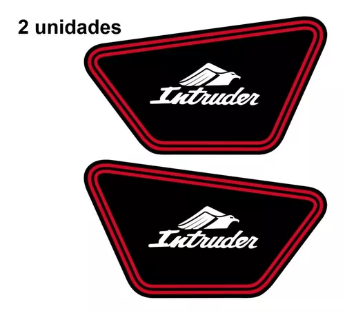 Adesivo Tanque Lateral Intruder 125 Tubarão Kit 6 Adesivos