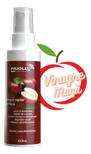 Vinagre Capilar De Maçã Paiolla 100ml Leave-in Acidificante