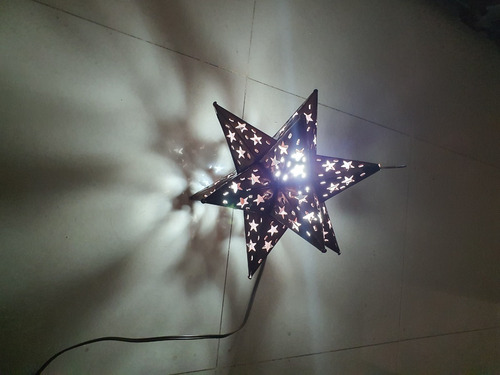 Juego Lampara Estrella Laton 7 Pzas 30 Cm