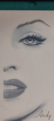 Dibujo Marilyn Monroe Firma Andy Warhol (Usado)