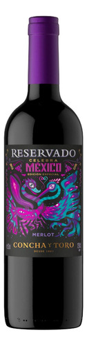 Pack De 6 Vino Tinto Concha Y Toro Rvado Merlot Alebrijes 75