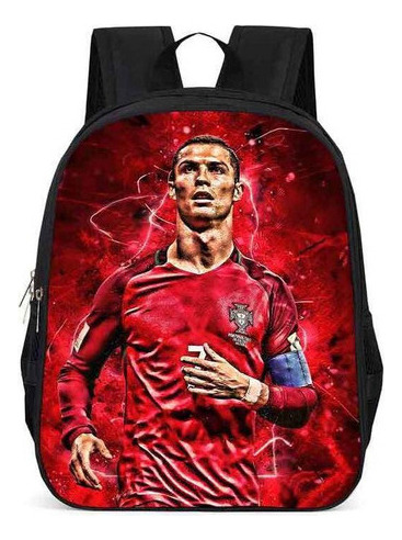 Mochila Escolar Messi Cr7 Estrella Del Mundial P5