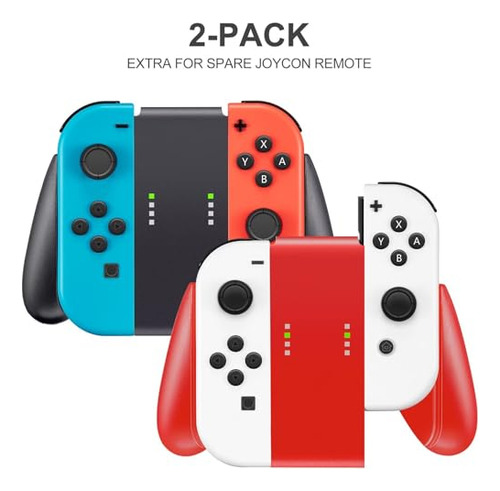 Pack De Grip Holder Para Joycon Switch - Ergonoma Y Estilo