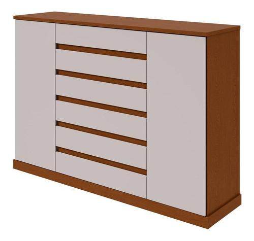 Comoda Vedra 7 Gavetas 2 Portas Frassino/off White Lopas