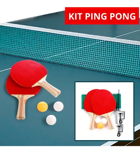 Kit Tênis De Mesa ( Ping Pong ) Com Mesa Raquetes E Rede - Fácil Esporte