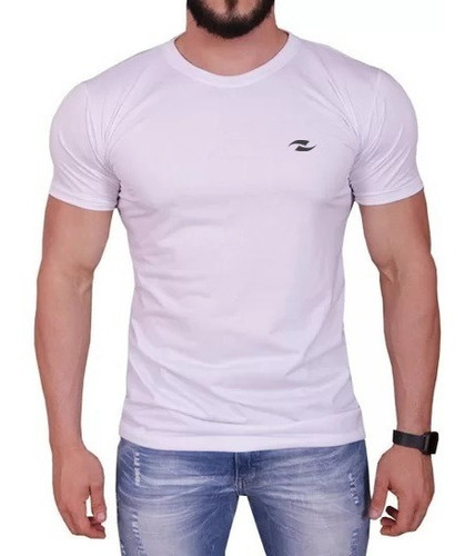 Camiseta Masculina Kalum Basica Branca Slin Varias Cores