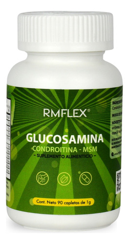 Suplemento en tabletas RmFlex  Suplemento Alimenticio RMFLEX Glucosamina, condroitina, 90 capletas, 1g Sfn