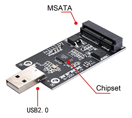 Conversor Cablecc Mini Pci-e Msata A Usb 2.0 Ssd Pcba Extern