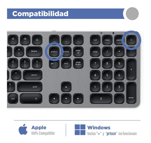 Imagen 2 de 10 de Teclado Satechi Con Teclado Numerico Usb / Ingles / No Apple / Satechi Oficial / Garantia / Factura A Y B /