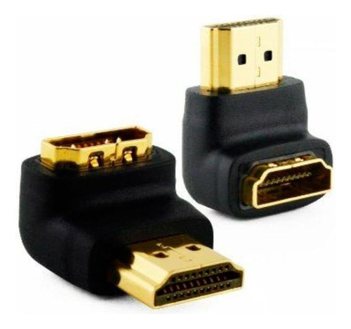 Adaptador 90º Hdmi Macho Para Hdmi Fêmea Audio Tv Em L