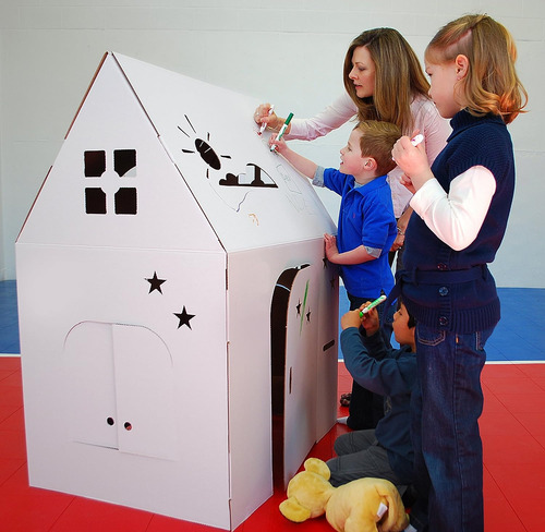 Casita De Juegos De Easy Playhouse, Blanco