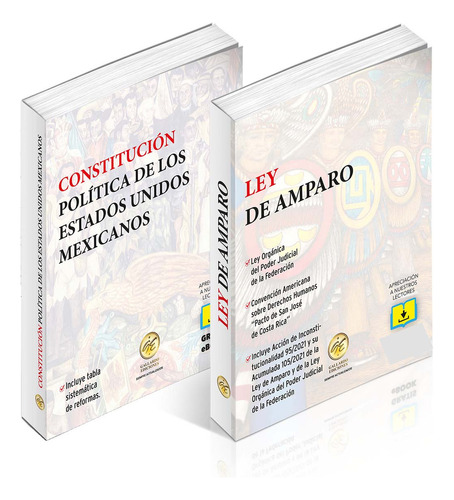 Constitución Política Estados Unidos Méxicanos + Ley De Amparo | Paquete Bolsillo 2024 Con Versión Digital De Las Obras