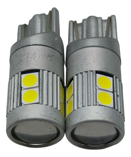 Muelas Led T10  Blancas Alto Brillo.