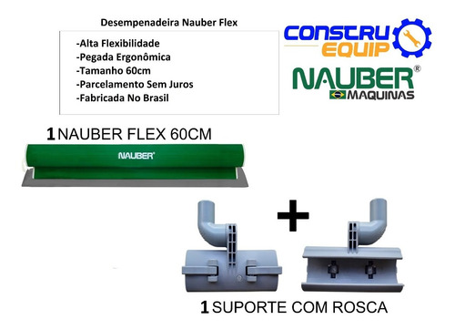 Desempenadeira Nauber Flex 60cm + Suporte 12x Sem Juros