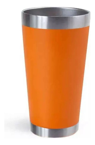 Copo Térmico Inox Com Tampa E Abridor De Garrafas Premium Cor Laranja tem