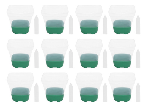 12 Piezas Macetas De Inicio Macetas Con Verde Oscuro