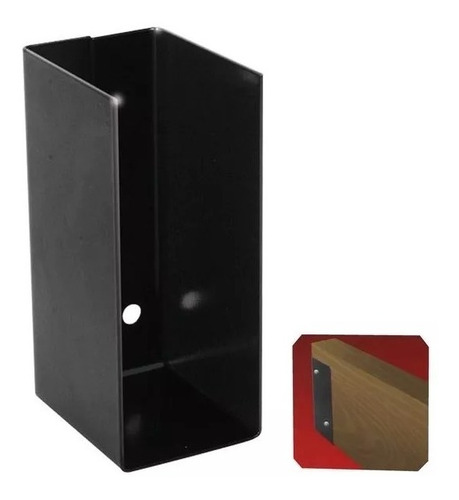 Conector Aleta Int. Negro Tirante Pisos Techos Madera 2x4