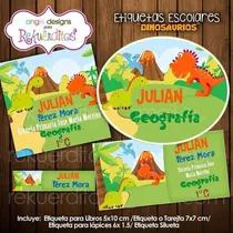 Comprar Kit Imprimible Editable Etiq Escolar Dinosaurio Ver Promo
