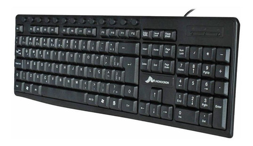 Teclado Multimidia Abnt 2 Conexão Usb C/ Fio Mn8260 Monocron Cor de teclado Preto Idioma Português Brasil