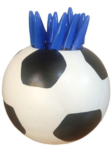 Porta Lápis Ou Vaso Formato De Bola Futebol Ceramica