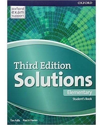 Solutions Elementary - Student´s Book - 3rd Edition - Oxford