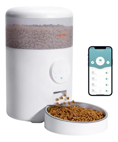 Wopet Automatic Cat Feeder, 4l Wifi Pet Food Dispenser For C White