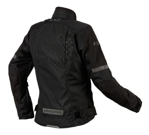Imagen 3 de 10 de Campera Moto Cordura Mujer Ls2 Serra Evo Negro Protecciones